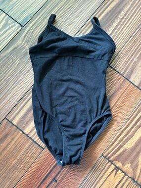 Toddler Girls Black Sleeveless Leotard Bodysuit